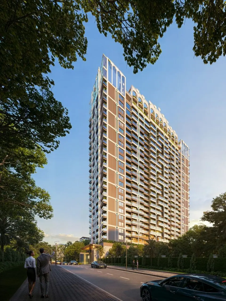 Daytime exterior rendering of Morvara Apartments in Westlands Nairobi